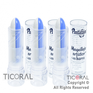 MAQUILLAJE ARTISTICO EN BARRA DUO BLANCO Y CELESTE 4GR x 3 LABIALES